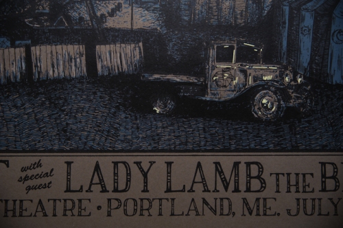 Beirut and lady lamb the Beekeeper at State Theatre, Portland, ME. Poster Process - Kris Johnsen 2011